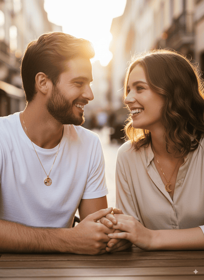 NUEVO Collar CRYSTAL (Sol y Luna) + Proyección  "TE AMO" en 100 Idiomas