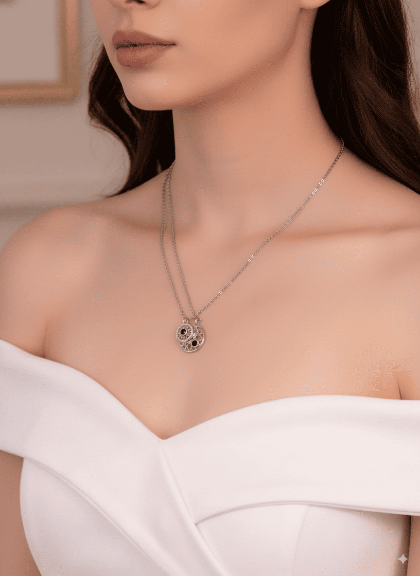 NUEVO Collar CRYSTAL (Sol y Luna) + Proyección  "TE AMO" en 100 Idiomas