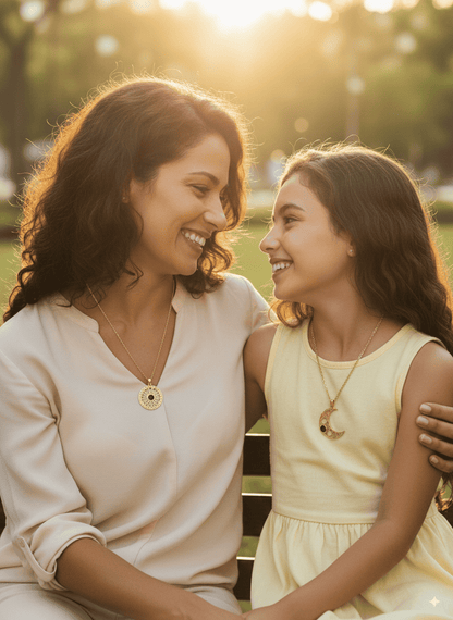 NUEVO Collar CRYSTAL (Sol y Luna) + Proyección  "TE AMO" en 100 Idiomas